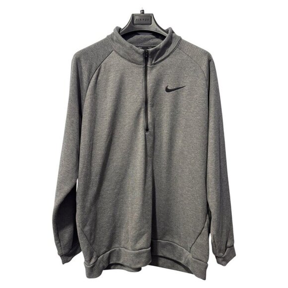 Nike Quarter zip Sweater Mens XXL Gray Pull over Sports Golf Running Classic